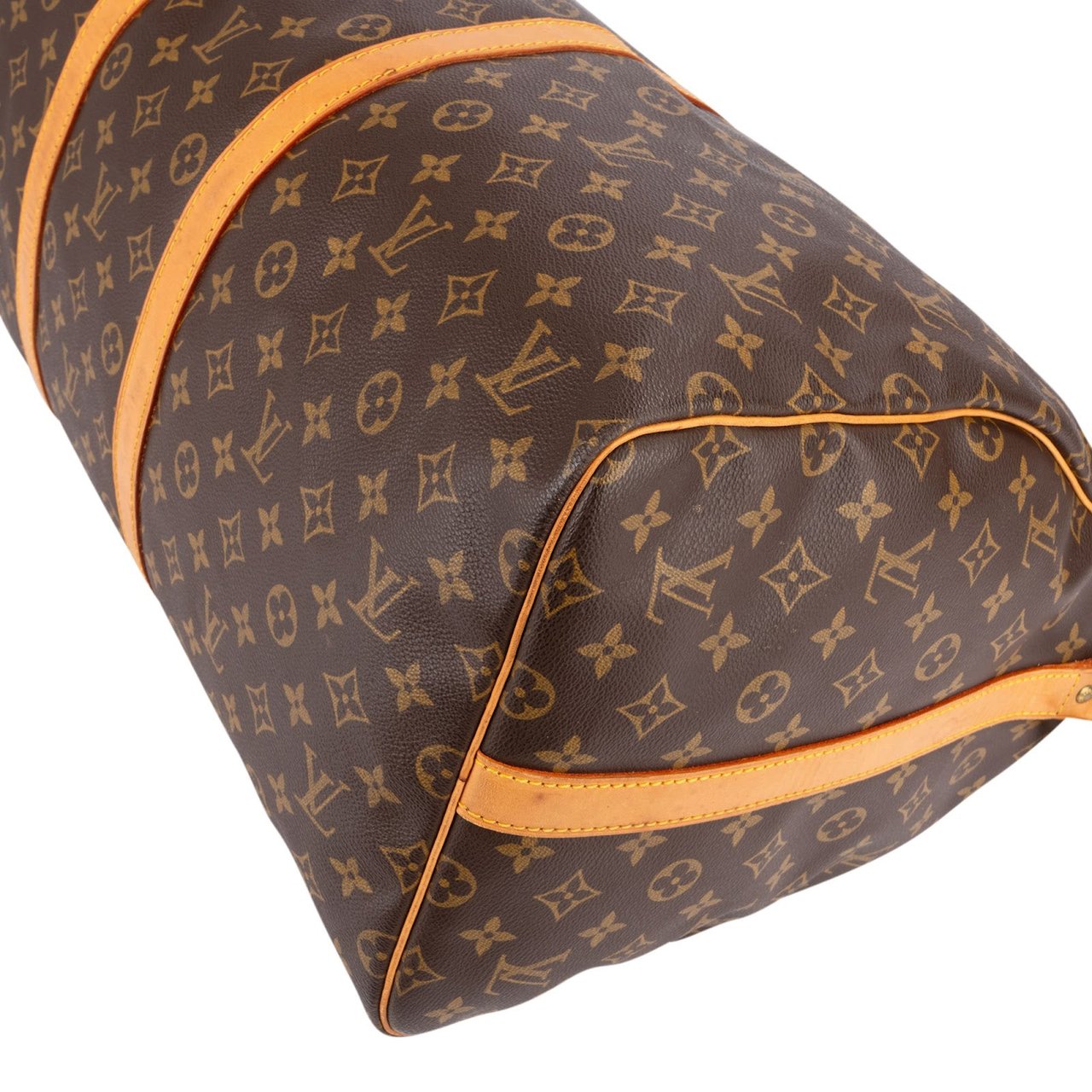 Louis Vuitton Monogram Canvas Keepall 55 Bandoulière Travel Bag Bruin