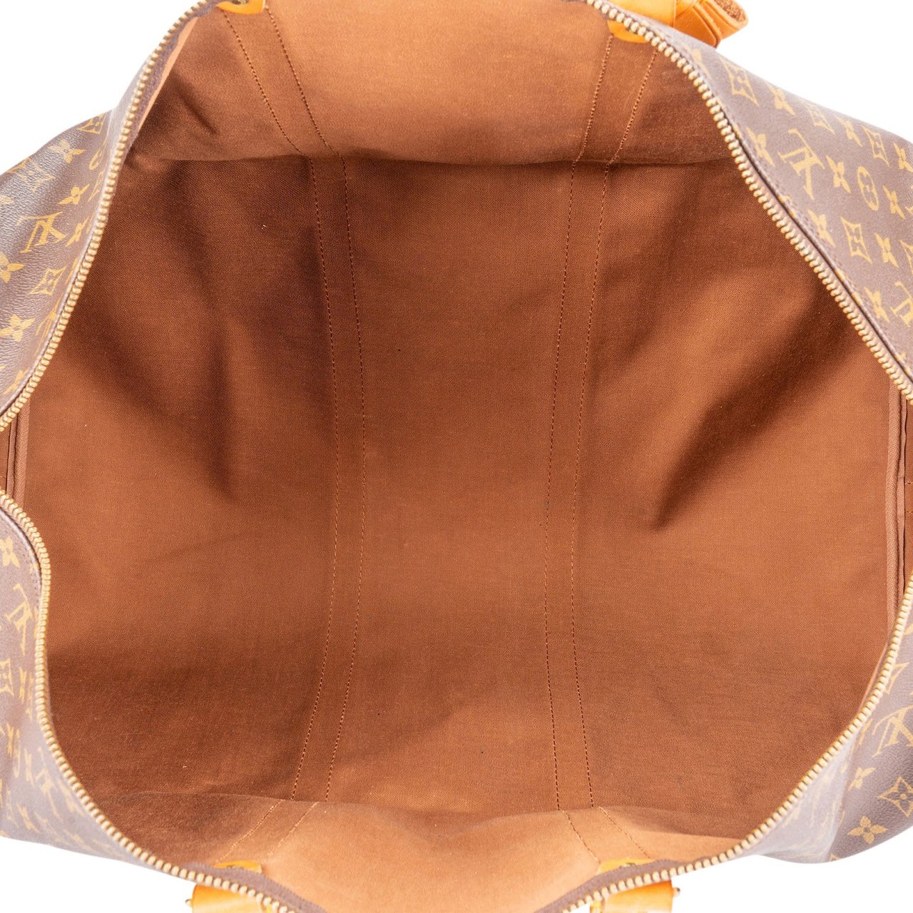 Louis Vuitton Monogram Canvas Keepall 60 Bandoulière Travel Bag Bruin