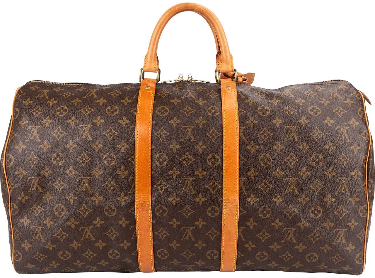 Louis Vuitton Monogram Canvas Keepall 55 Travel Bag Bruin