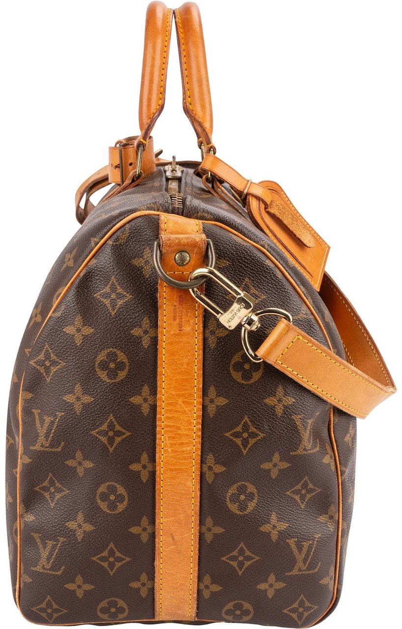 Louis Vuitton Monogram Canvas Keepall 45 Bandoulière Travel Bag Bruin