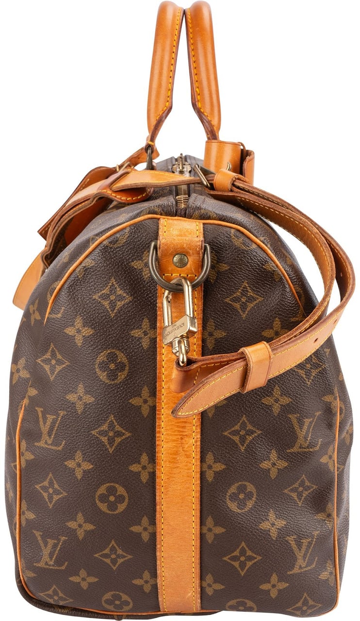 Louis Vuitton Monogram Canvas Keepall 45 Bandoulière Travel Bag Bruin