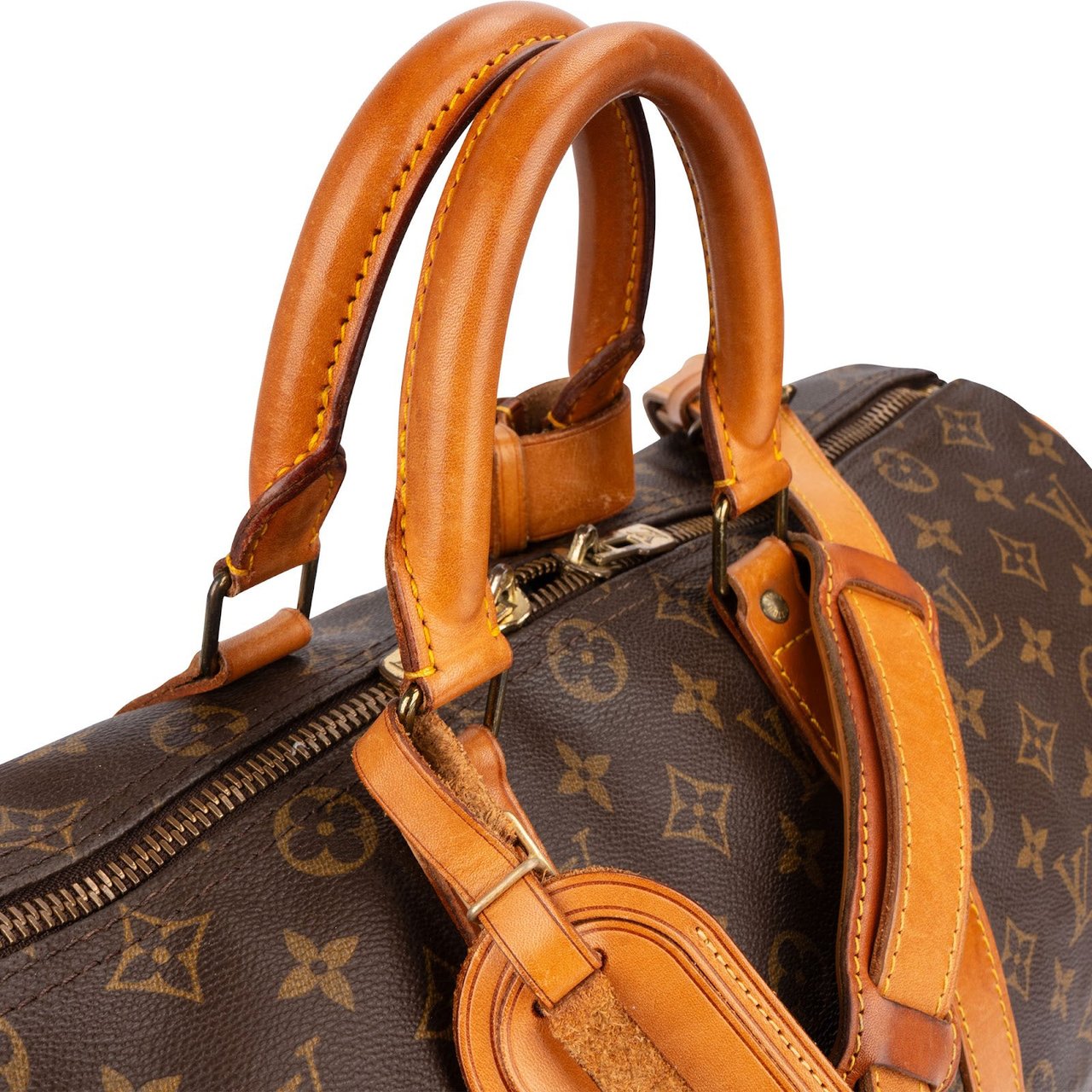 Louis Vuitton Monogram Canvas Keepall 45 Bandoulière Travel Bag Bruin