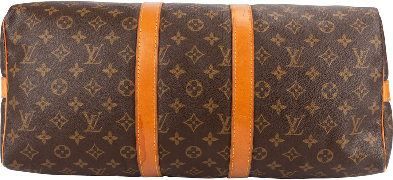 Louis Vuitton Monogram Canvas Keepall 45 Bandoulière Travel Bag Bruin