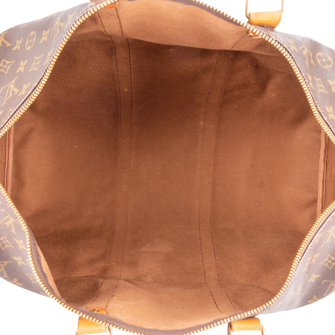 Louis Vuitton Monogram Canvas Keepall 50 Bandoulière Travel Bag Bruin