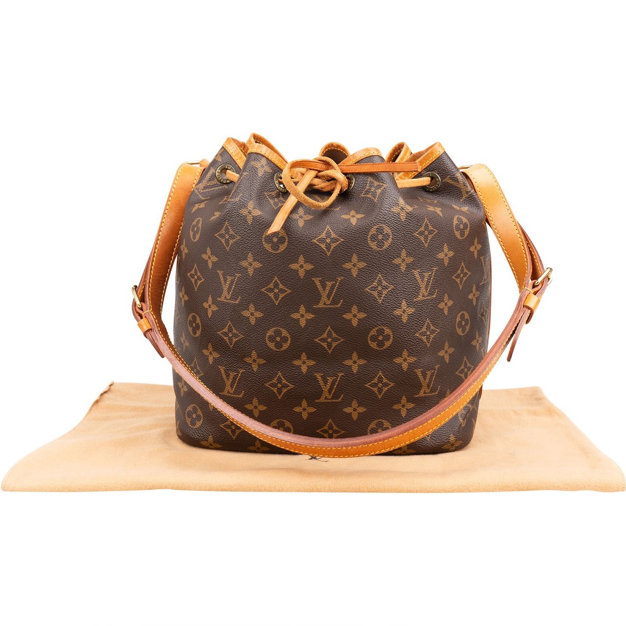 Louis Vuitton Monogram Canvas Sac Noé Petit Shoulder Bag Bruin
