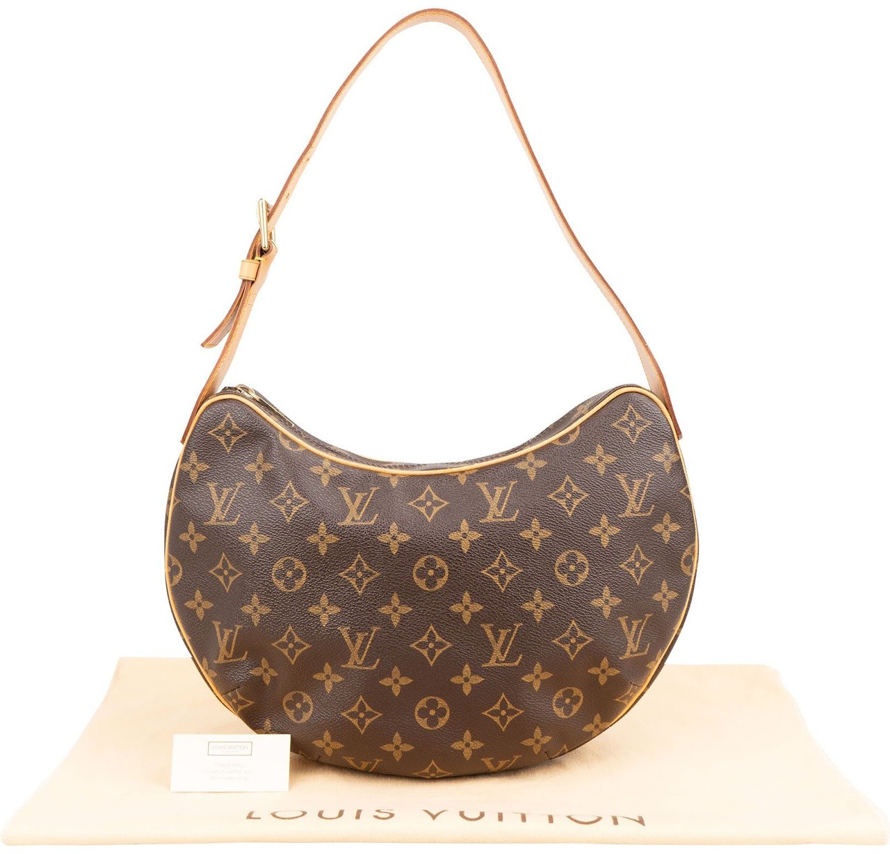 Louis Vuitton Monogram Canvas Croissant MM Shoulder Bag Bruin