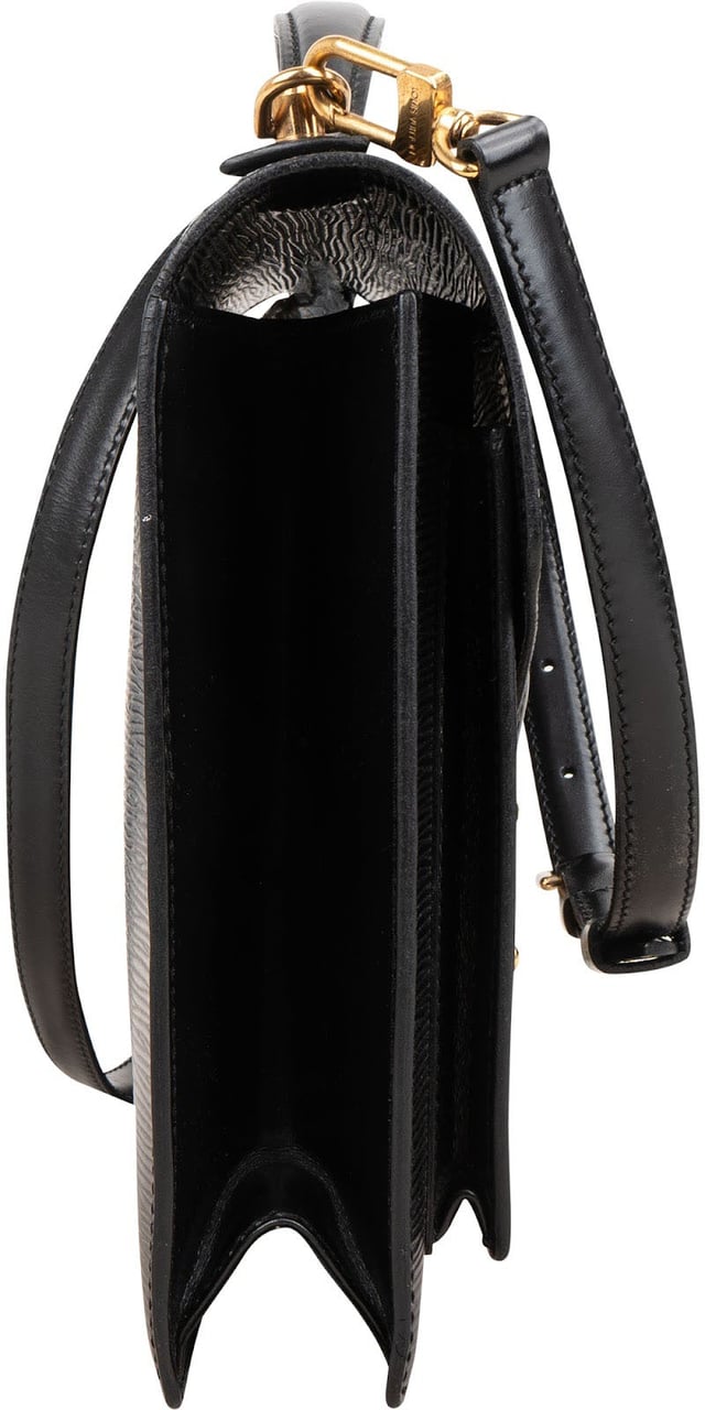 Louis Vuitton Noir Epi Leather Monceau Handbag Zwart