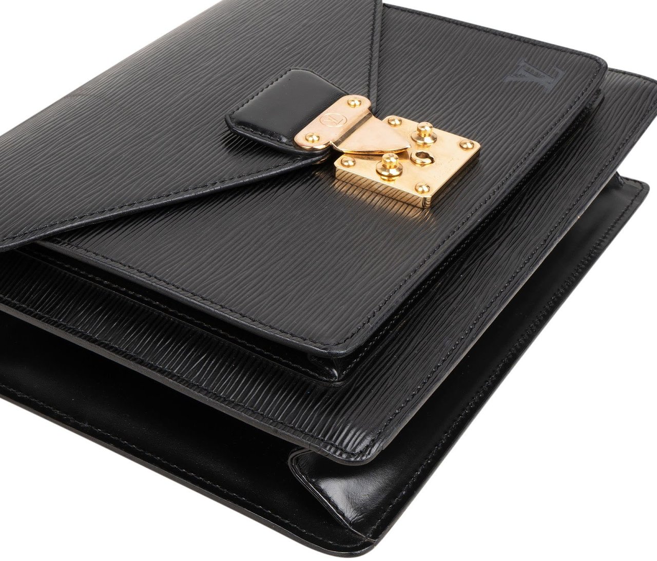Louis Vuitton Noir Epi Leather Monceau Handbag Zwart