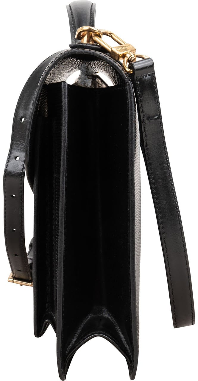 Louis Vuitton Noir Epi Leather Monceau Handbag Zwart