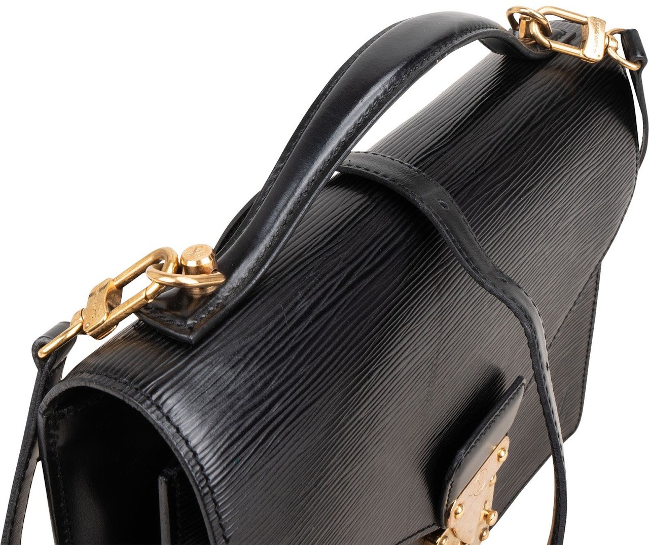 Louis Vuitton Noir Epi Leather Monceau Handbag Zwart
