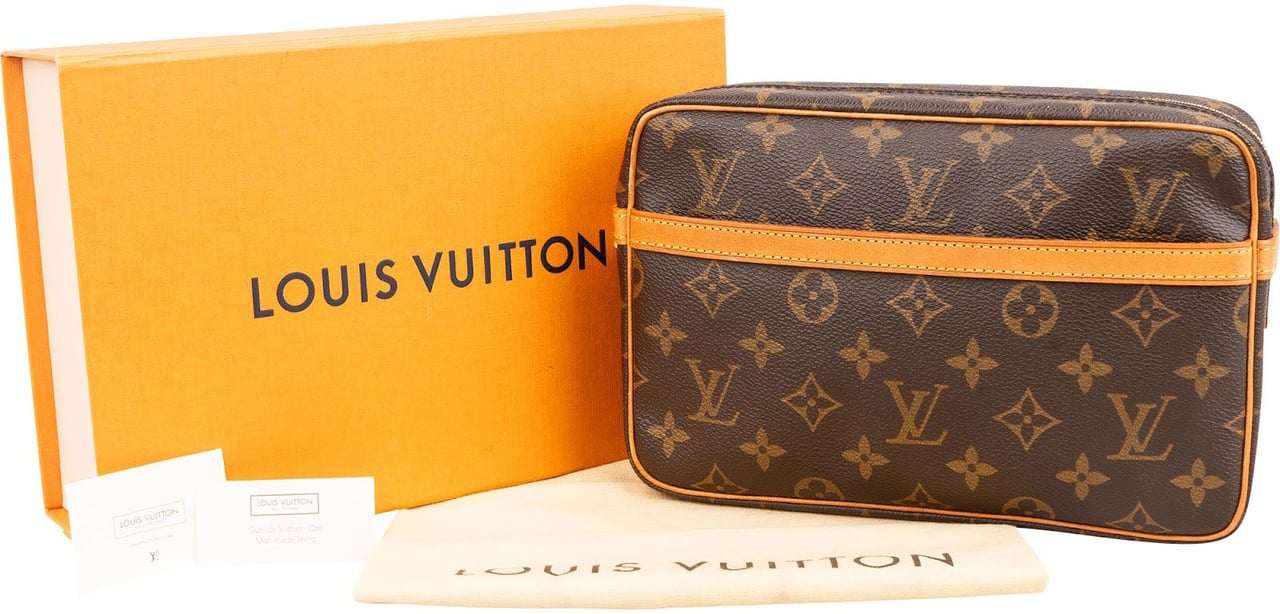 Louis Vuitton Monogram Canvas Compiegne 23 Clutch Bruin