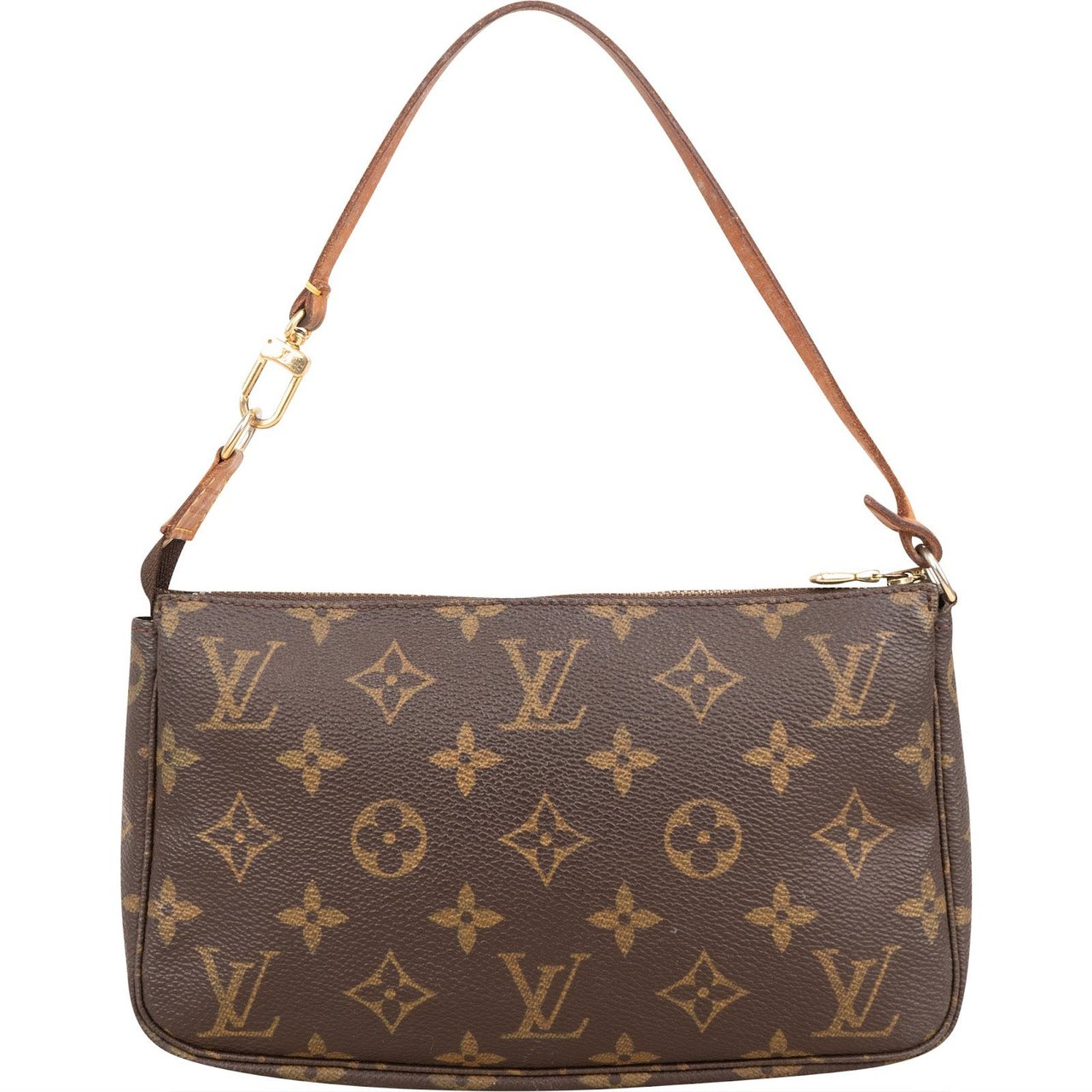 Louis Vuitton Monogram Canvas Pochette Accessoires Handbag Bruin