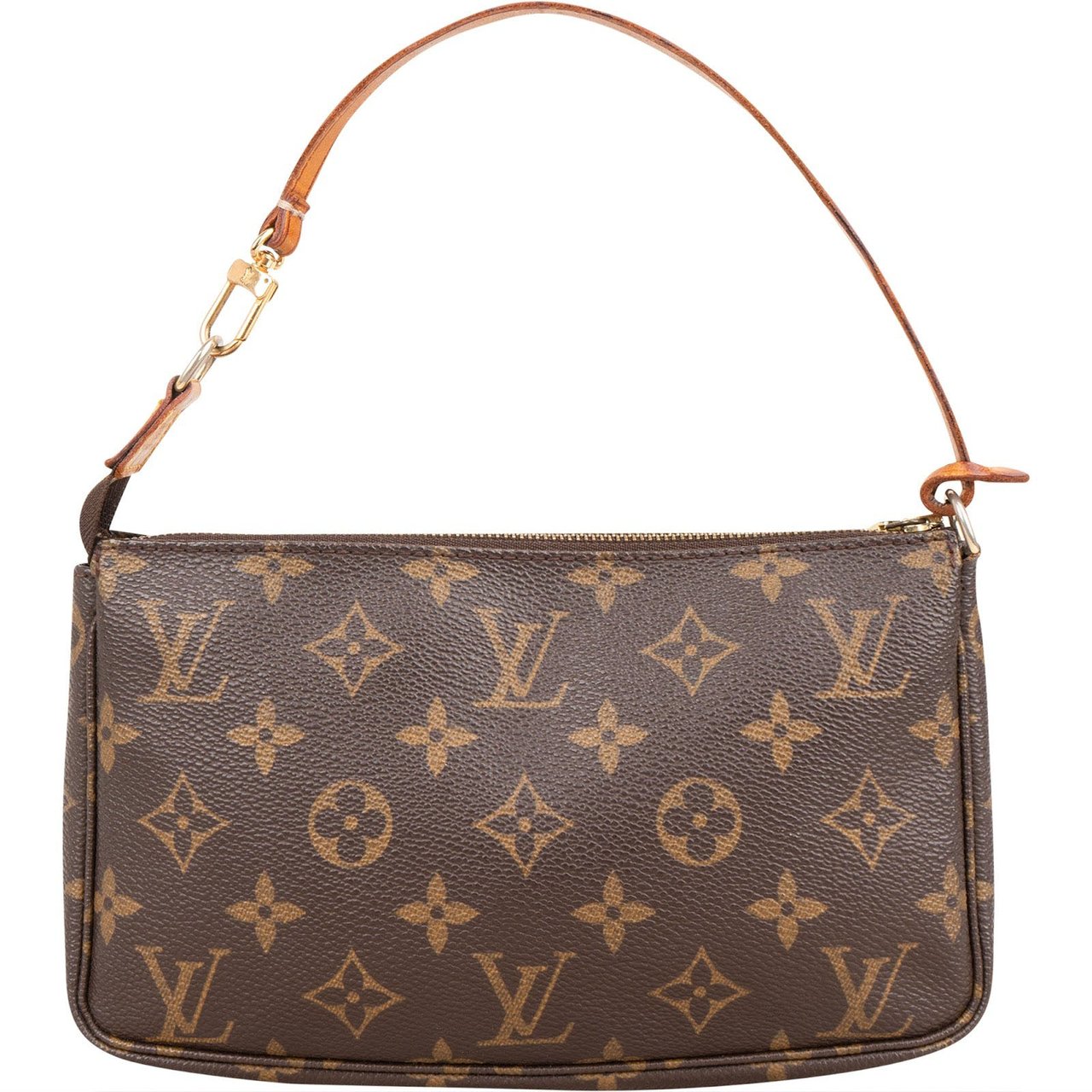 Louis Vuitton Monogram Canvas Pochette Accessoires Handbag Bruin