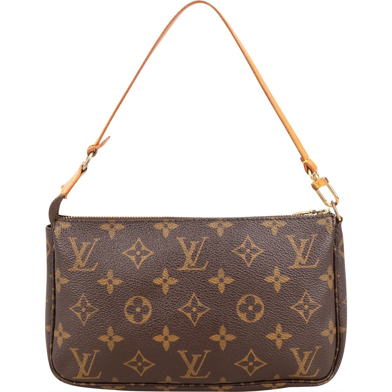 Louis Vuitton Monogram Canvas Pochette Accessoires Handbag Bruin