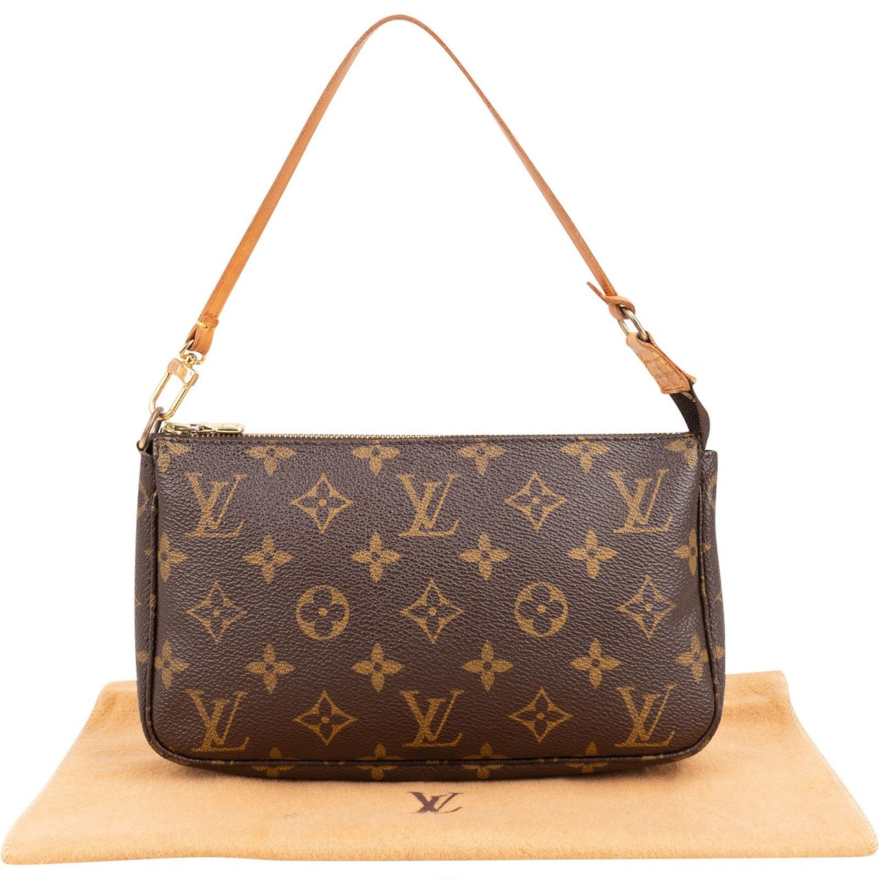 Louis Vuitton Monogram Canvas Pochette Accessoires Handbag Bruin