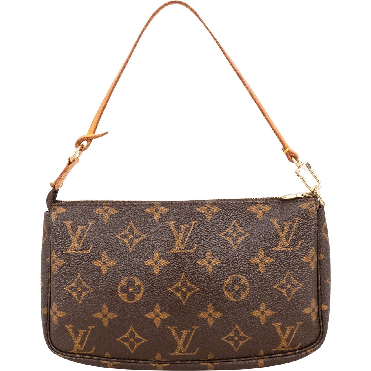Louis Vuitton Monogram Canvas Pochette Accessoires Handbag Bruin