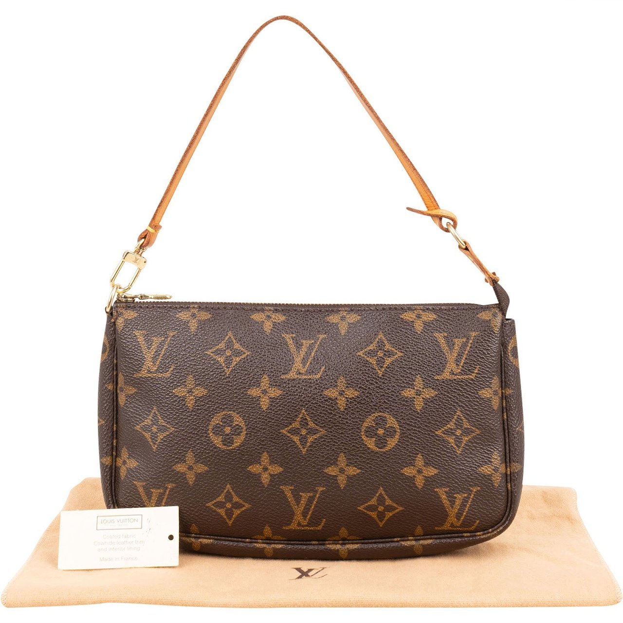 Louis Vuitton Monogram Canvas Pochette Accessoires Handbag Bruin