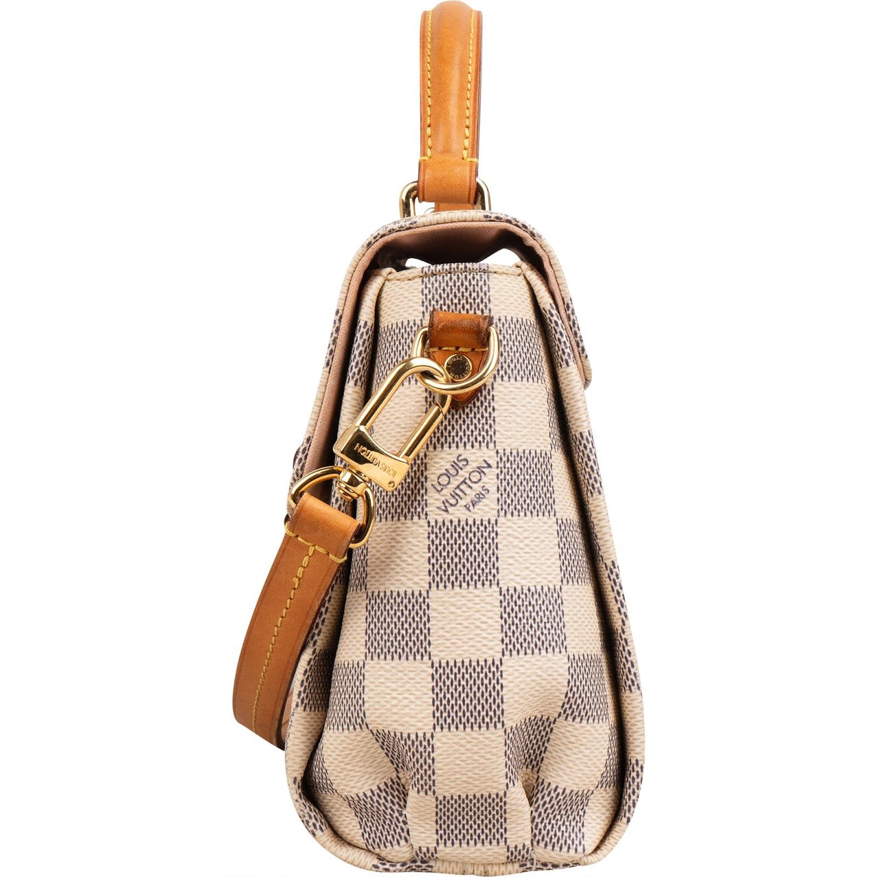 Louis Vuitton Monogram Damier Azur Canvas Croisette Crossbody Handbag Wit