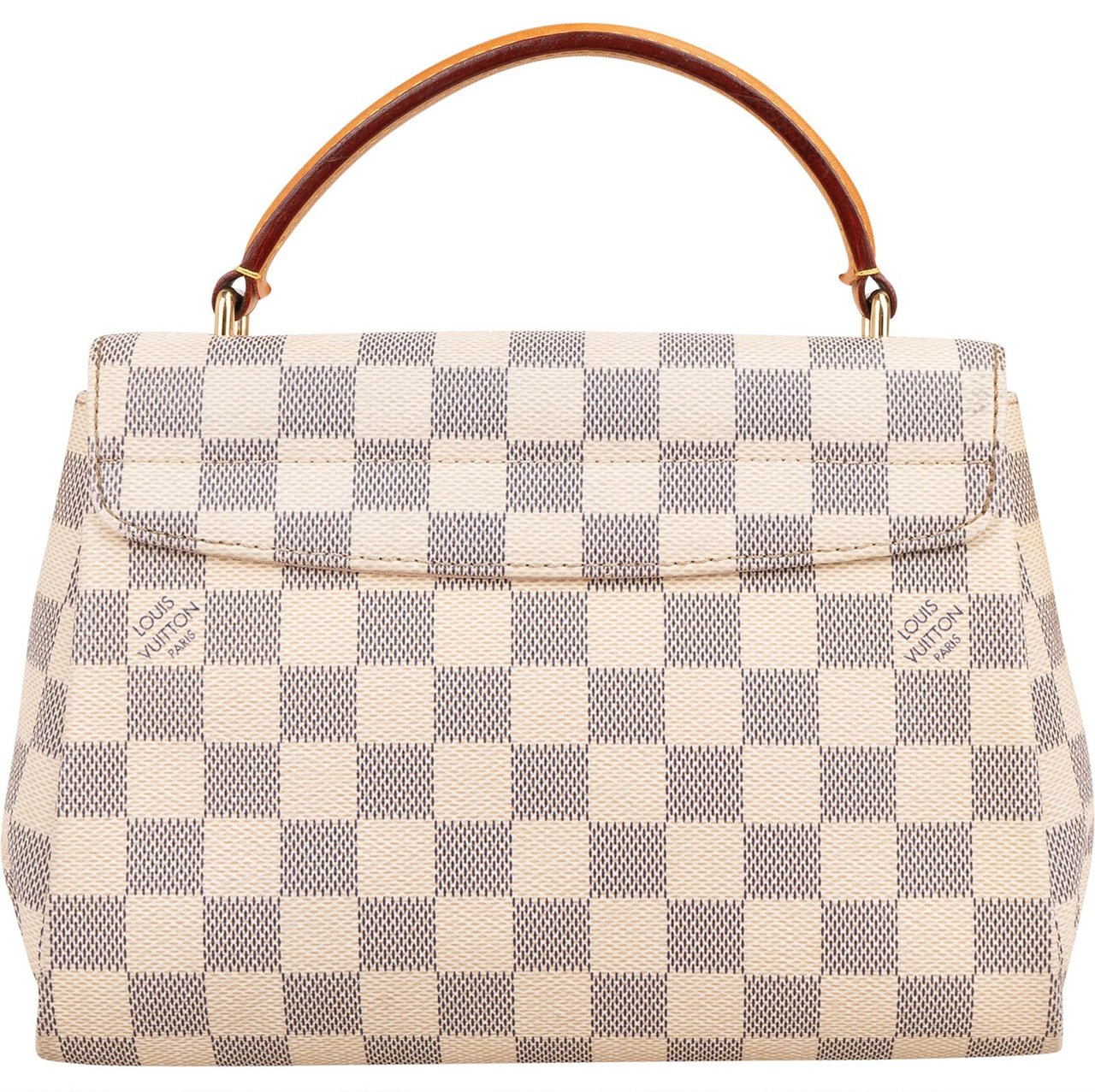 Louis Vuitton Monogram Damier Azur Canvas Croisette Crossbody Handbag Wit
