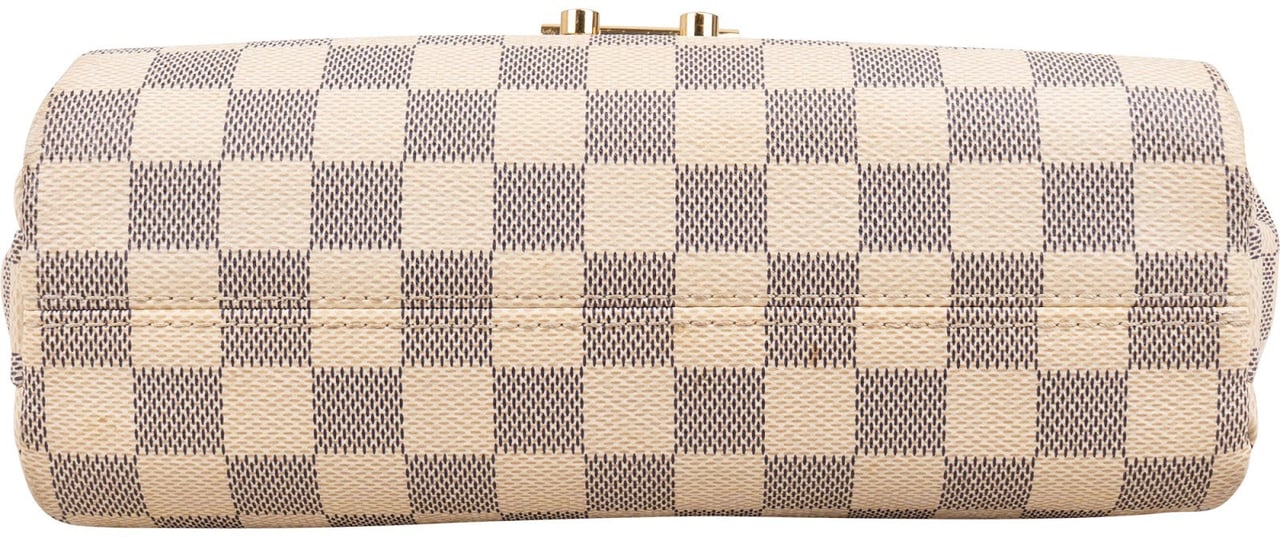 Louis Vuitton Monogram Damier Azur Canvas Croisette Crossbody Handbag Wit