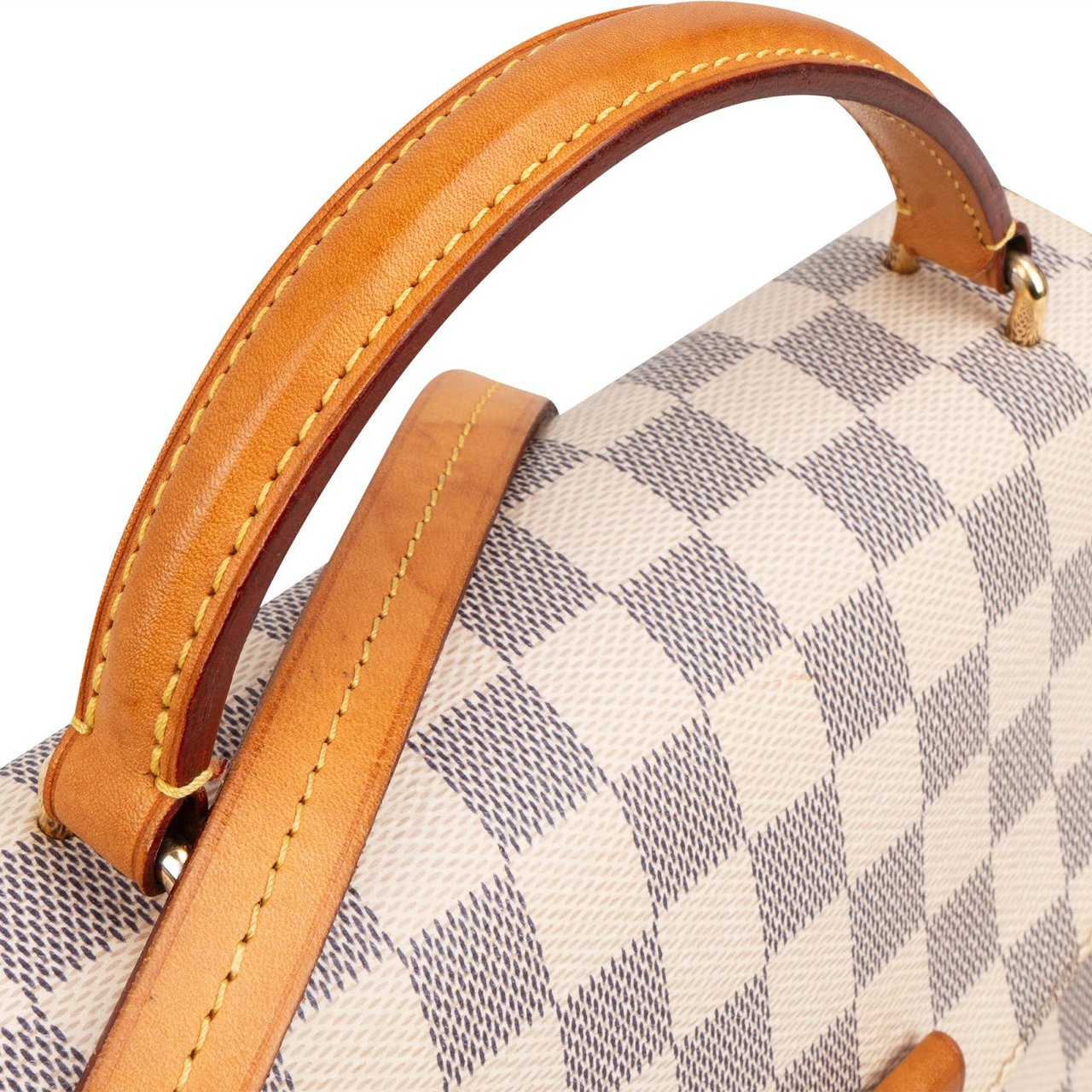 Louis Vuitton Monogram Damier Azur Canvas Croisette Crossbody Handbag Wit