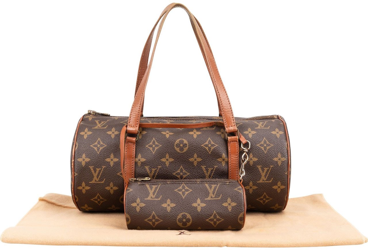 Louis Vuitton Monogram Canvas Papillon Set Handbag Bruin