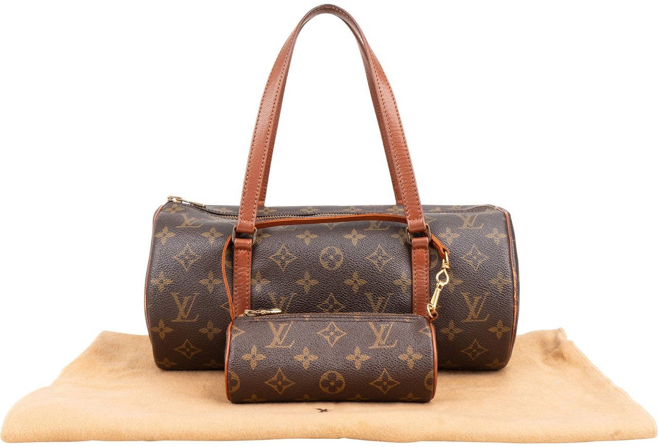 Louis Vuitton Monogram Canvas Papillon Set Handbag Bruin