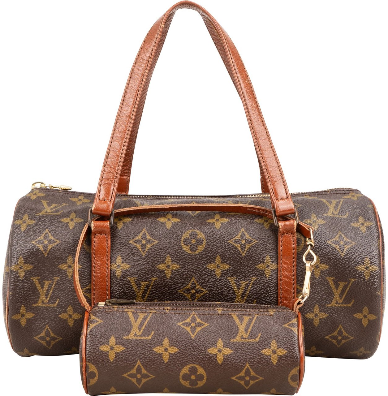 Louis Vuitton Monogram Canvas Papillon Set Handbag Bruin