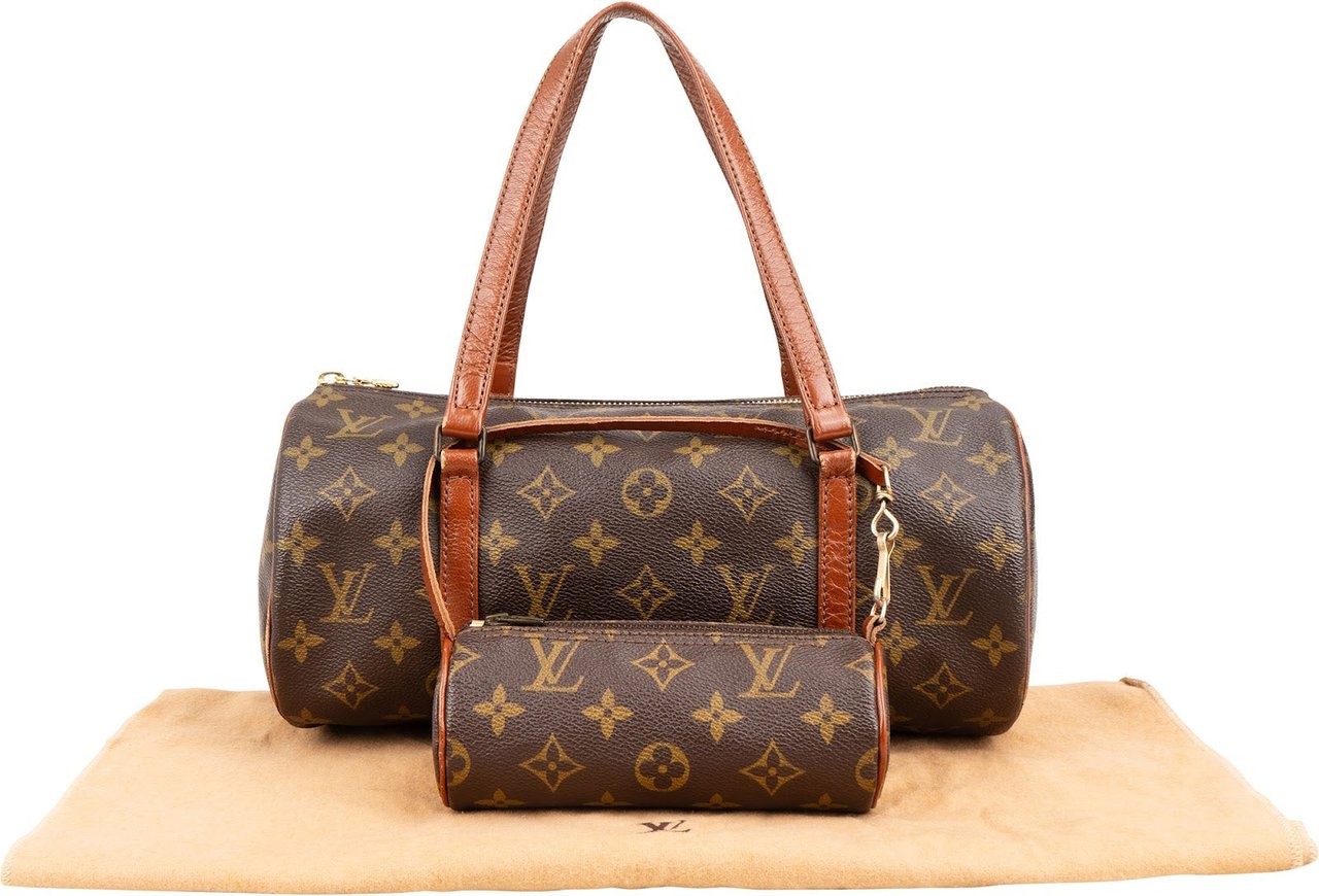 Louis Vuitton Monogram Canvas Papillon Set Handbag Bruin