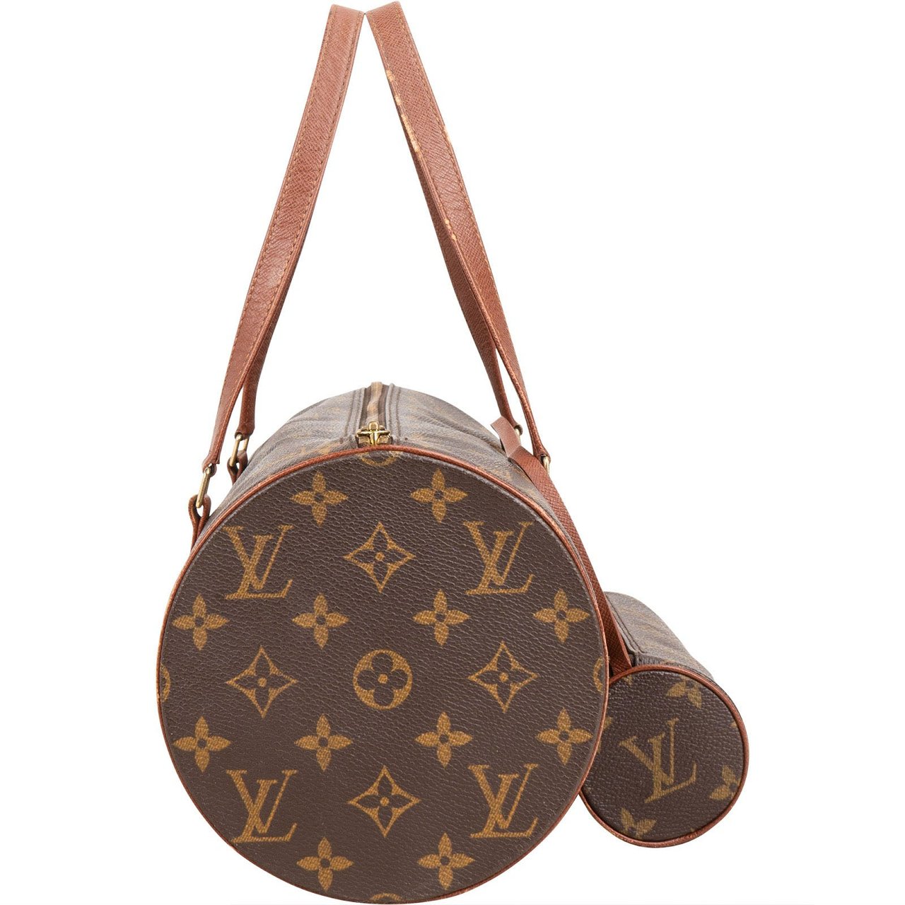 Louis Vuitton Monogram Canvas Papillon Set Handbag Bruin