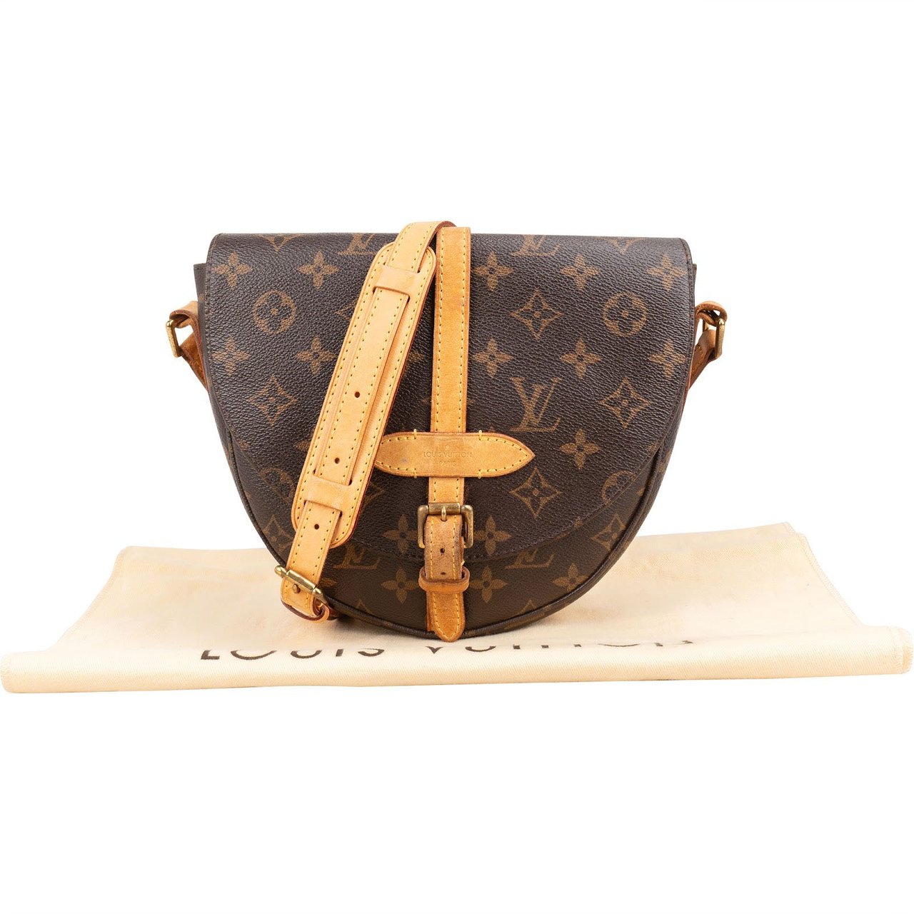 Louis Vuitton Monogram Canvas NM Chantilly MM Crossbody Bag Bruin