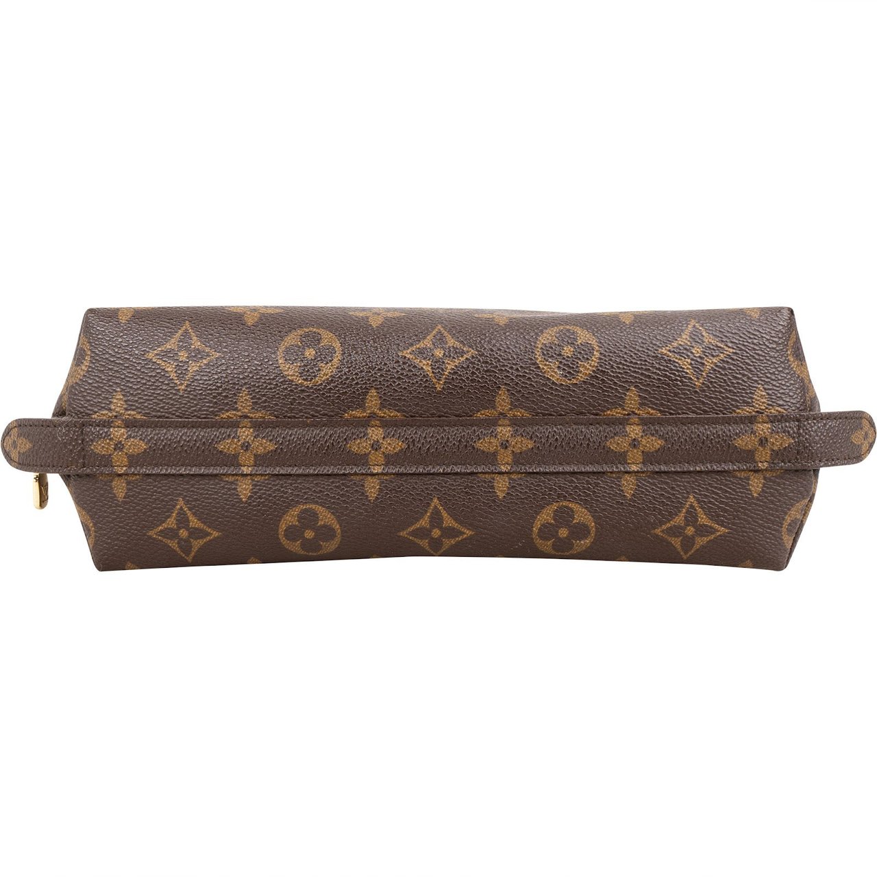 Louis Vuitton Monogram Canvas Trousse Demi-Ronde Pouch Bruin