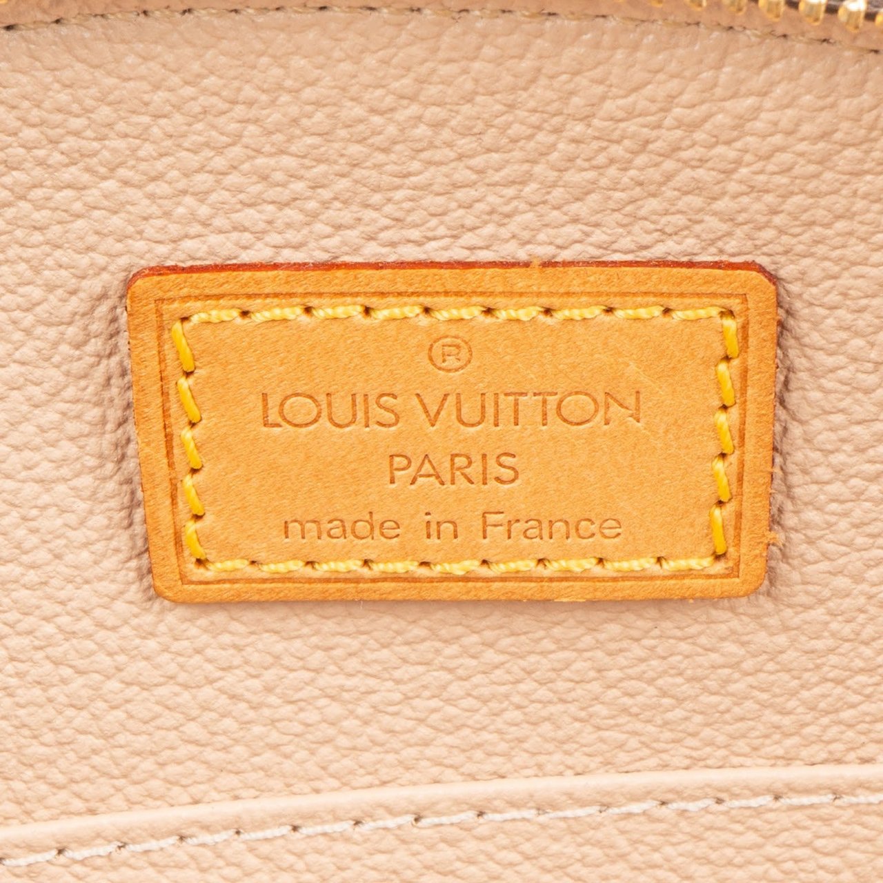 Louis Vuitton Monogram Canvas Trousse Demi-Ronde Pouch Bruin