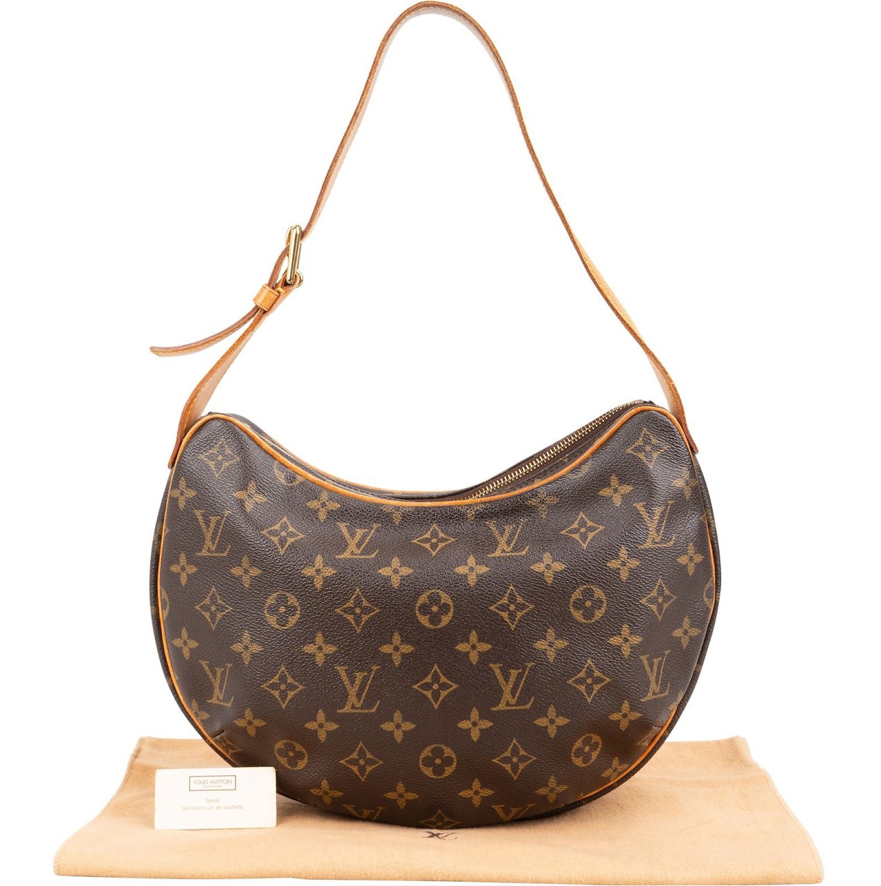 Louis Vuitton Monogram Canvas Croissant MM Shoulder Bag Bruin
