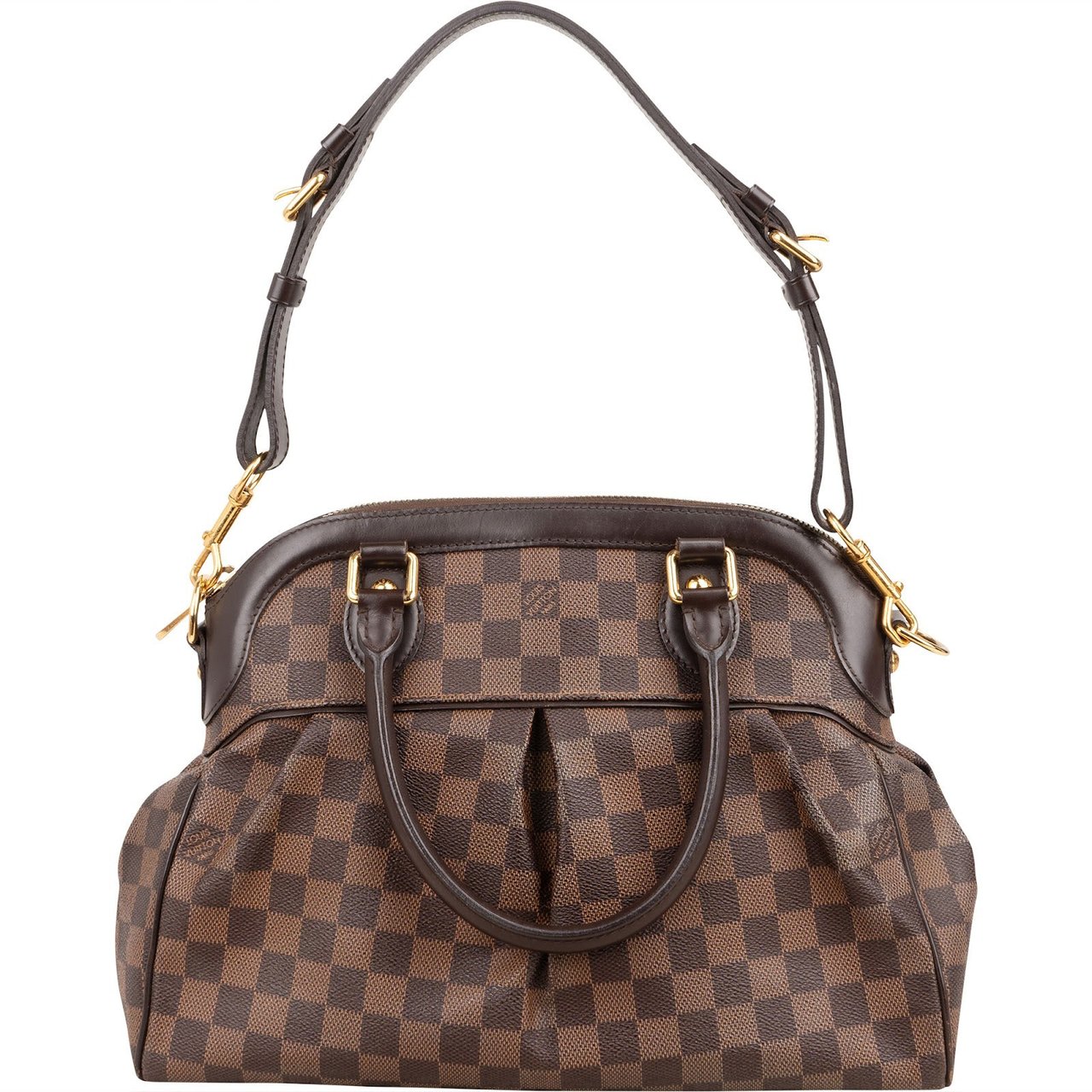 Louis Vuitton Monogram Damier Ebene Trevi PM Handbag Bruin