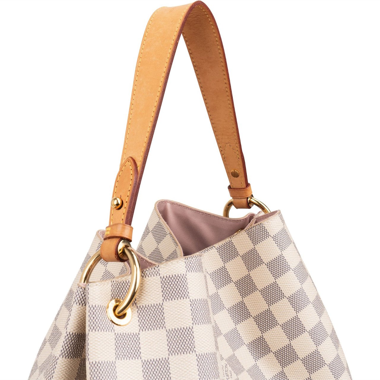 Louis Vuitton Monogram Damier Azur Canvas Delightful MM Shoulder Bag Wit