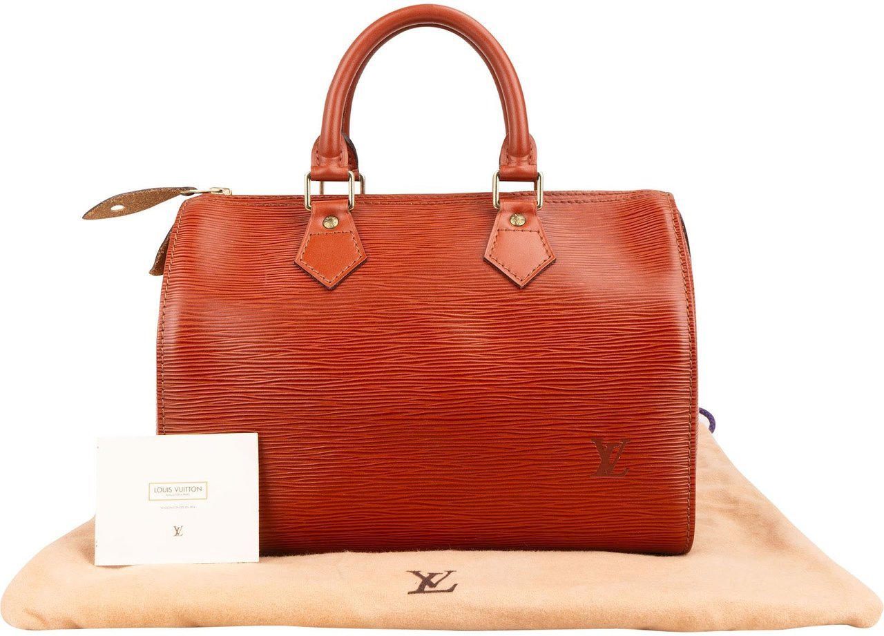 Louis Vuitton Kenyan Fawn Epi Leather Speedy 30 Handbag Oranje