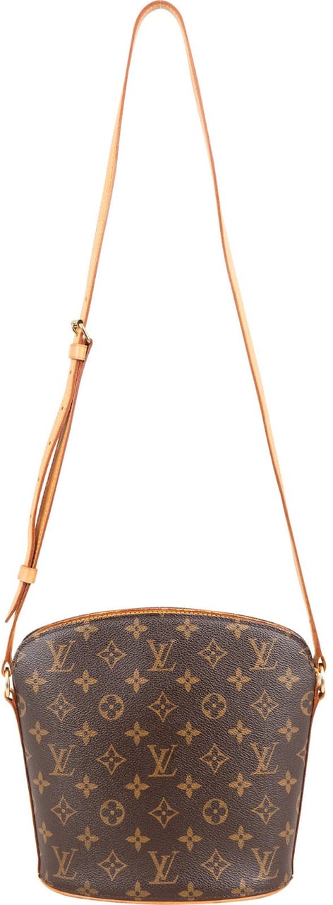 Louis Vuitton Monogram Canvas Drouot Crossbody Bag Bruin