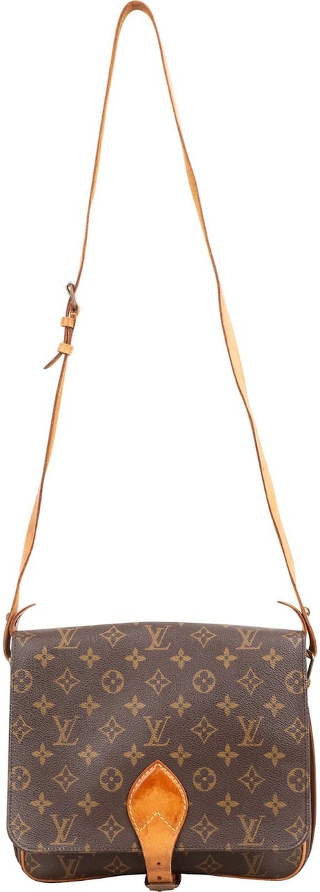 Louis Vuitton Louis Vuittonn Monogram Canvas Cartouchiere GM Crossbody Bag Bruin