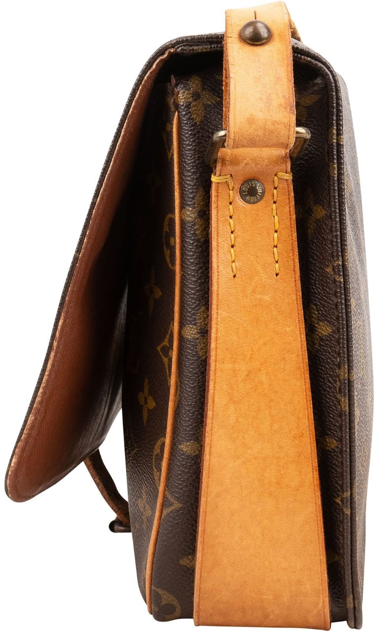 Louis Vuitton Louis Vuittonn Monogram Canvas Cartouchiere GM Crossbody Bag Bruin