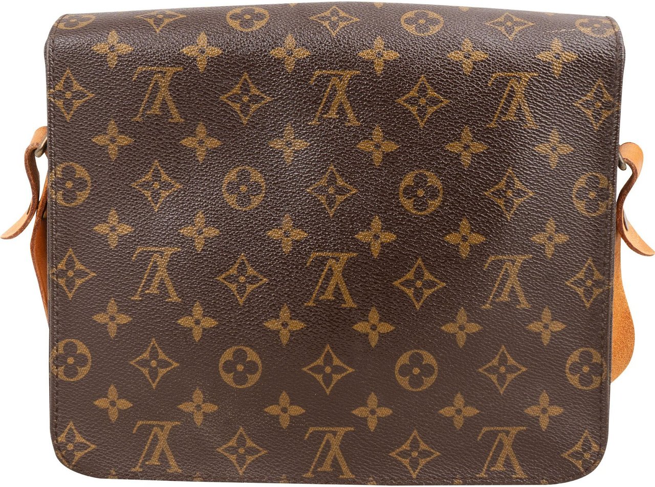Louis Vuitton Louis Vuittonn Monogram Canvas Cartouchiere GM Crossbody Bag Bruin