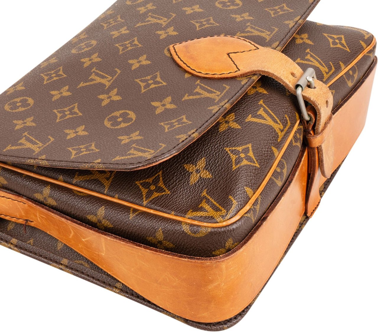 Louis Vuitton Monogram Canvas Cartouchiere GM Crossbody Bag Bruin