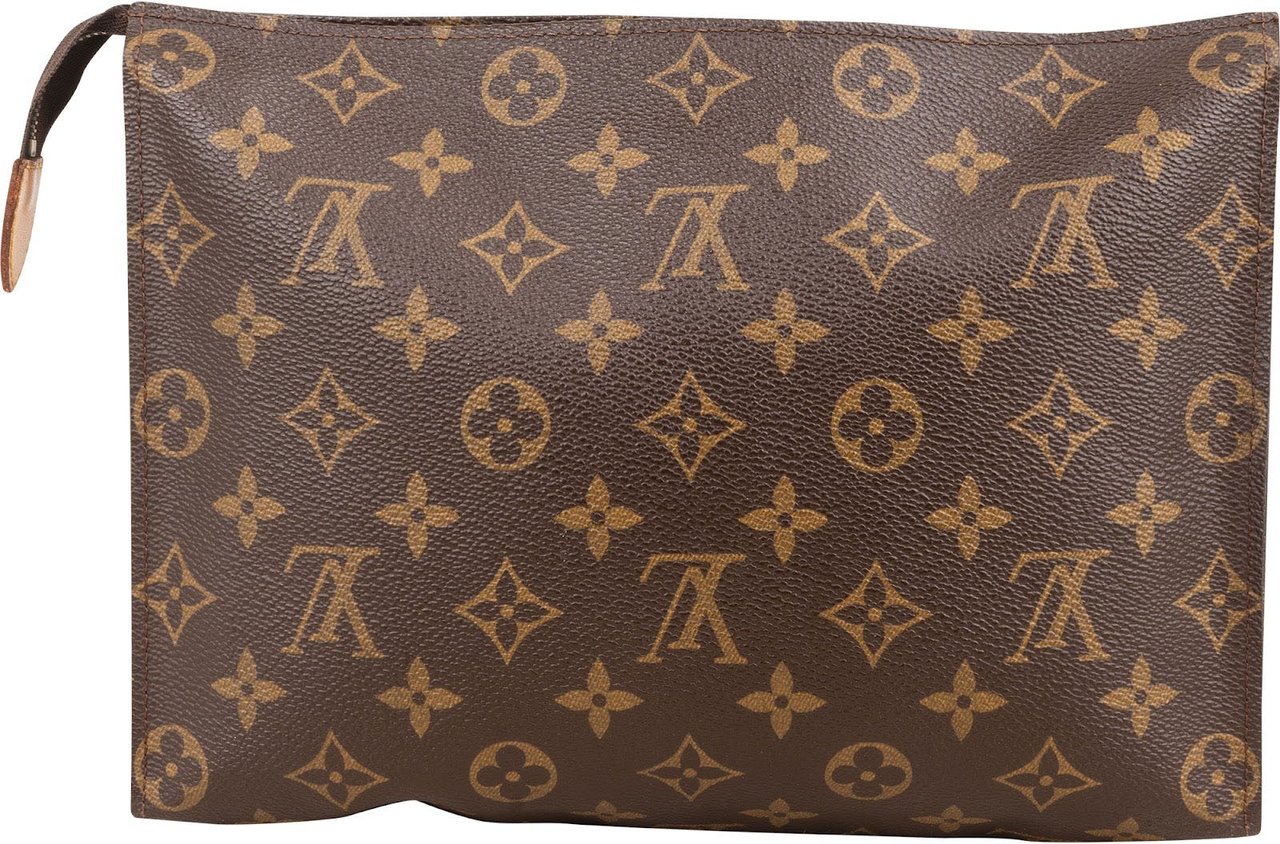 Louis Vuitton Monogram Canvas Poche Toilette 26 Clutch Bruin