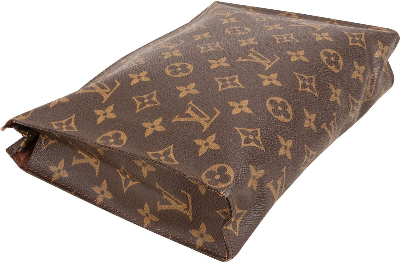 Louis Vuitton Monogram Canvas Poche Toilette 26 Clutch Bruin