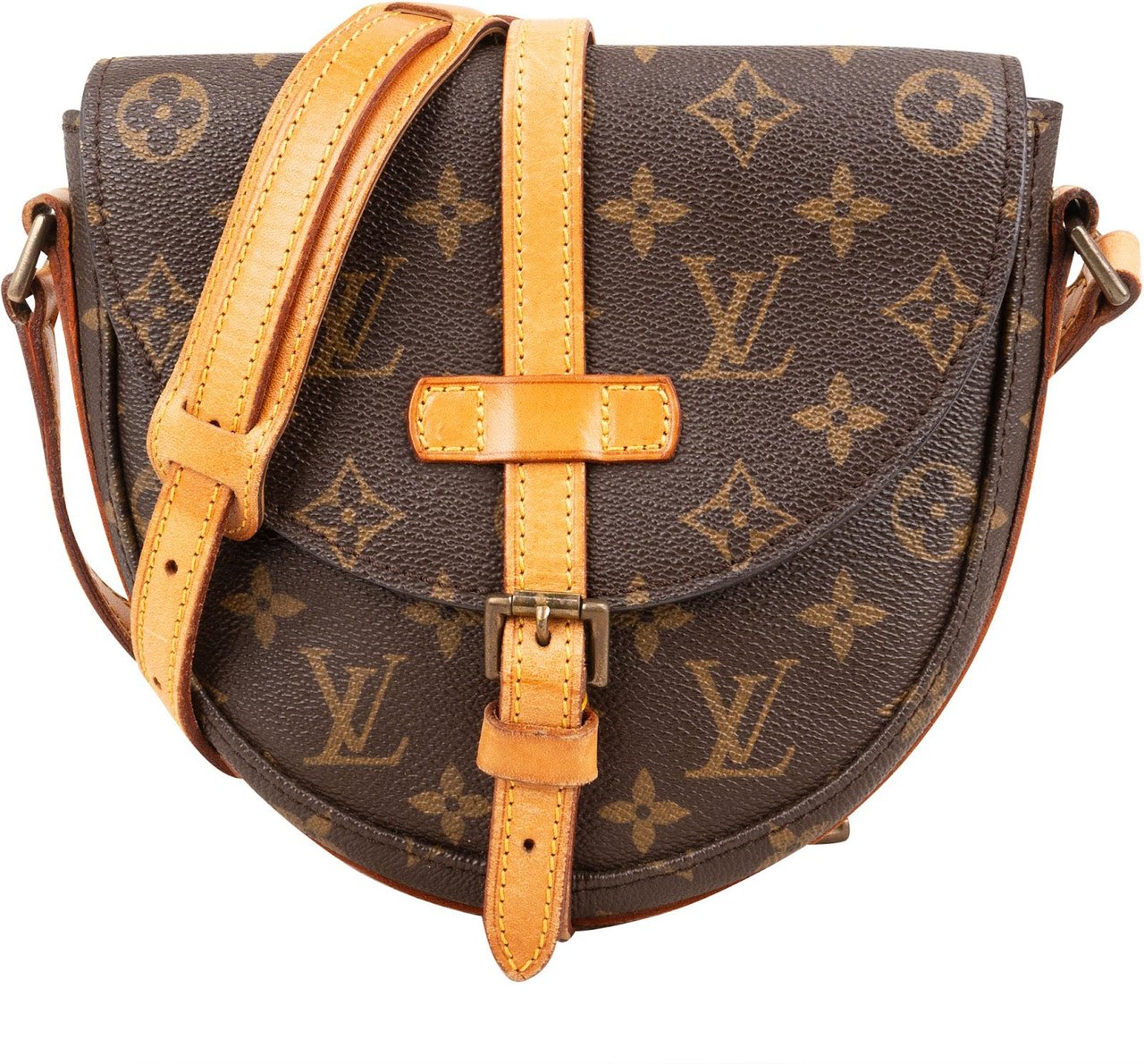 Louis Vuitton Monogram Canvas Chantilly PM Crossbody Bag Bruin