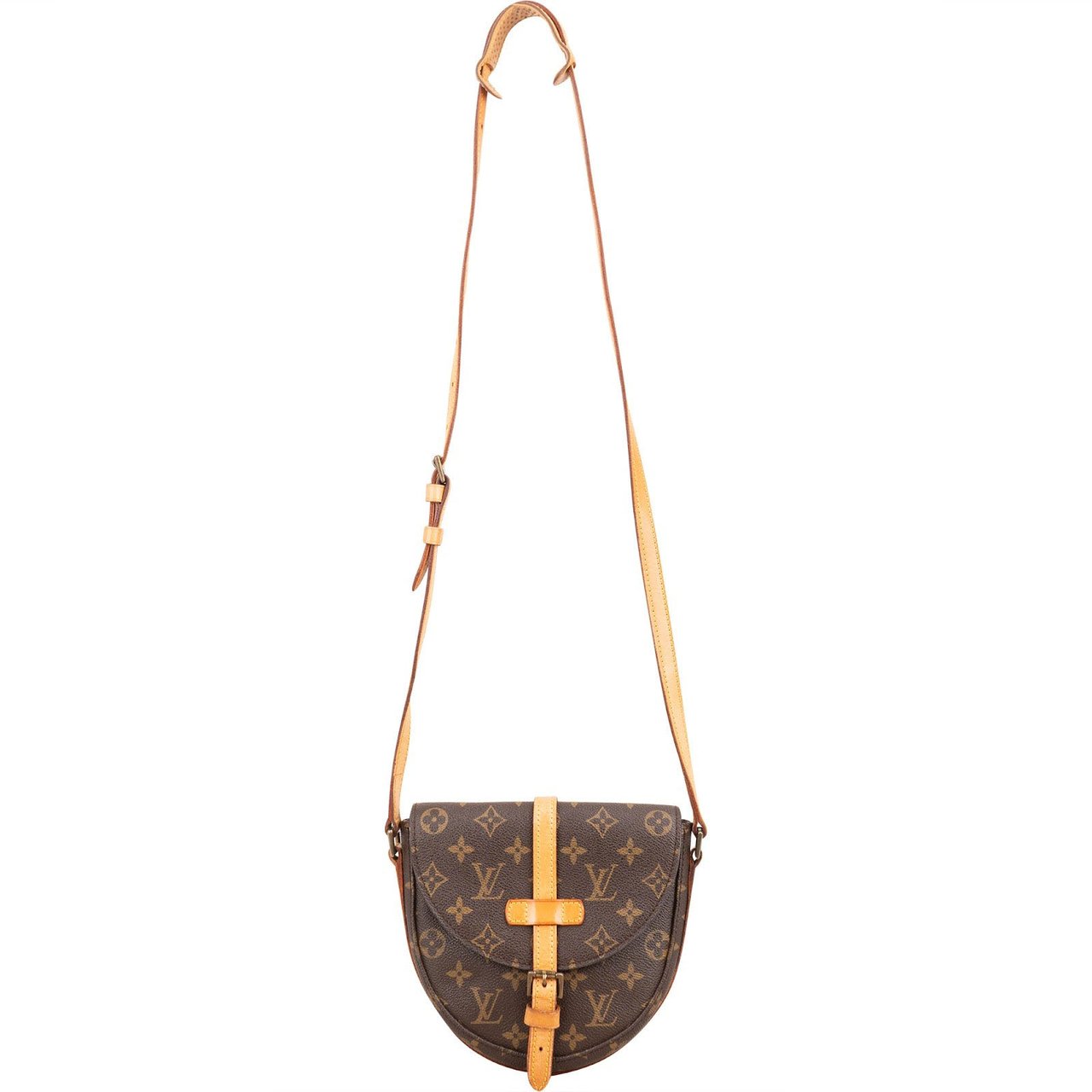 Louis Vuitton Monogram Canvas Chantilly PM Crossbody Bag Bruin