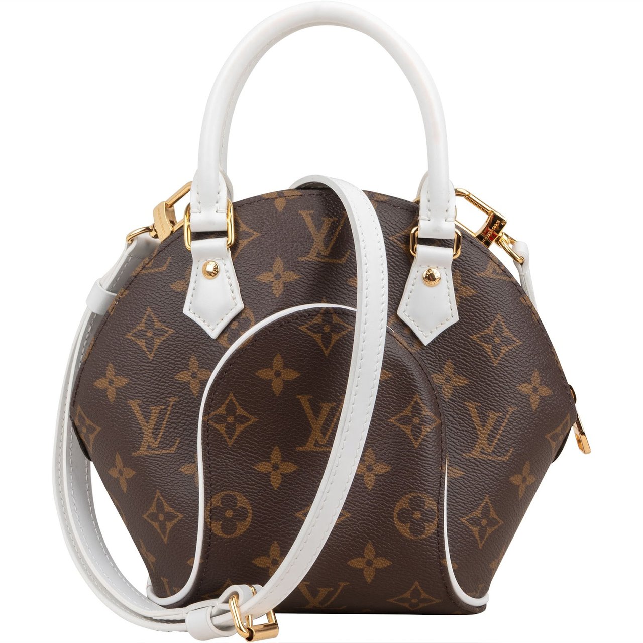Louis Vuitton Monogram Canvas White Leather Limited Match Game On Ellipse BB Handbag Bruin