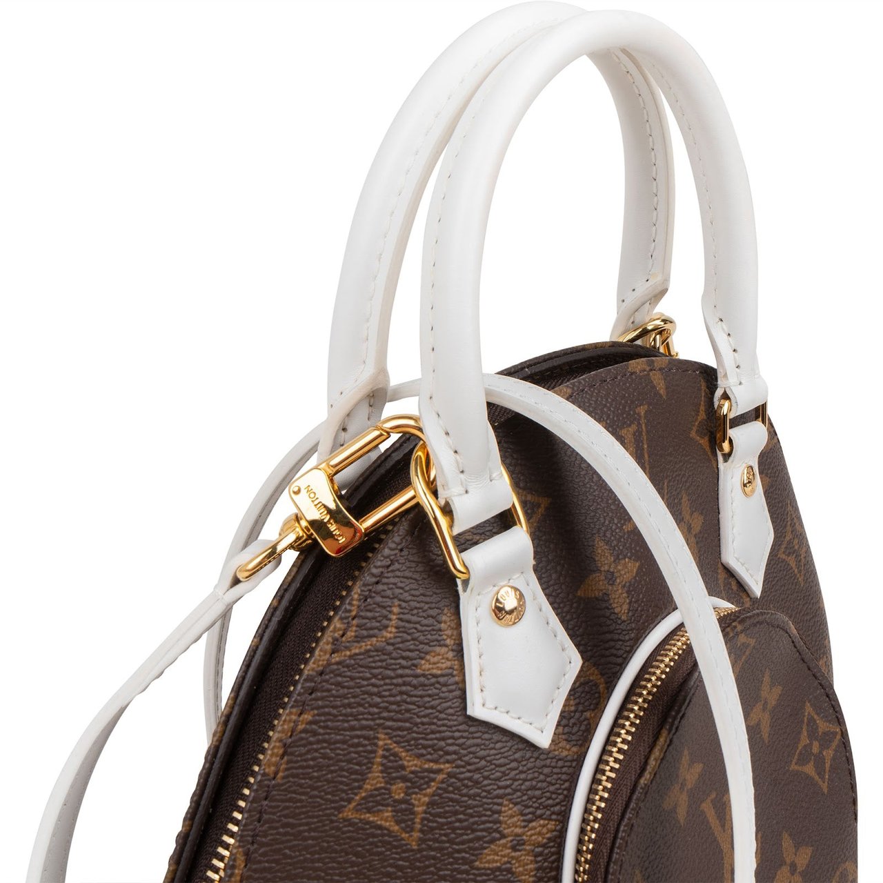 Louis Vuitton Monogram Canvas White Leather Limited Match Game On Ellipse BB Handbag Bruin