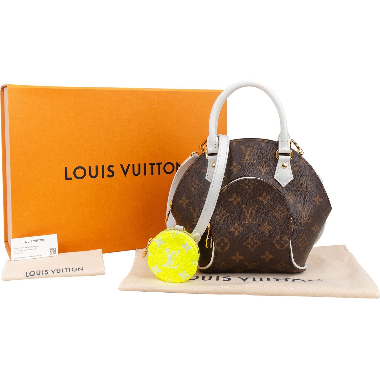 Louis Vuitton Monogram Canvas White Leather Limited Match Game On Ellipse BB Handbag Bruin