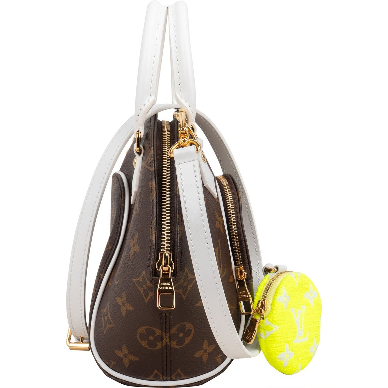Louis Vuitton Monogram Canvas White Leather Limited Match Game On Ellipse BB Handbag Bruin
